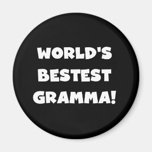 Aimant Noir ou blanc du Meilleur-est Gramma du monde