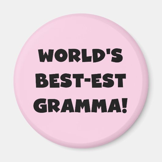 Aimant Noir ou blanc du Meilleur-est Gramma du monde (Devant)