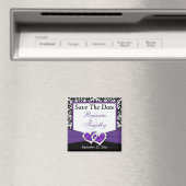 Aimant Noir, Violet, Blanc Damas Enregistrer L'Aimant Dat (In Situ (Lave-vaisselle))