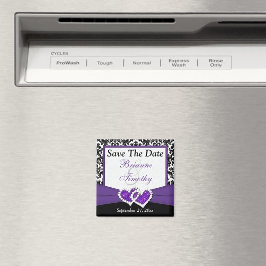Aimant Noir, Violet, Blanc Damas Enregistrer L'Aimant Dat (In Situ (Lave-vaisselle))