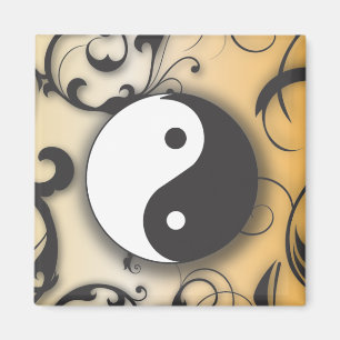 Aimant Noircissez avec Yin en bronze et Yang avec des