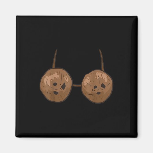 Aimant Noix de coco Summer Coconut Bra Funny Coco (Devant)