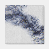 Aimant Noix d'encre bleu foncé et or (Devant)