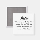 Aimant Nom Aiden Signification (Recto/Verso)