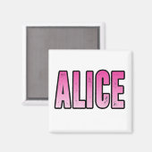 Aimant Nom Alice (Recto/Verso)