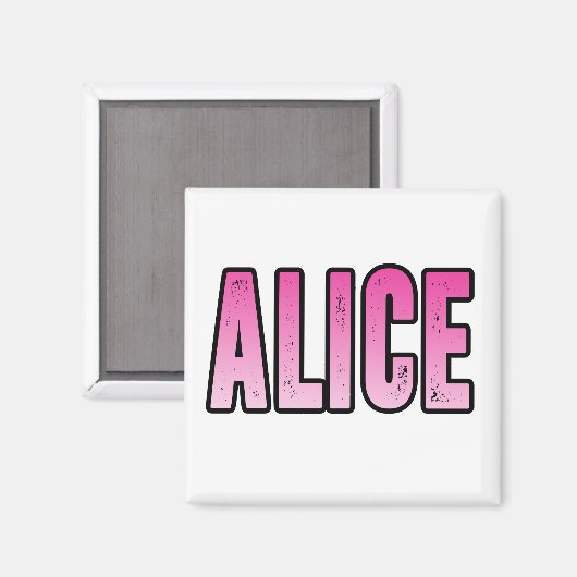 Aimant Nom Alice (Recto/Verso)