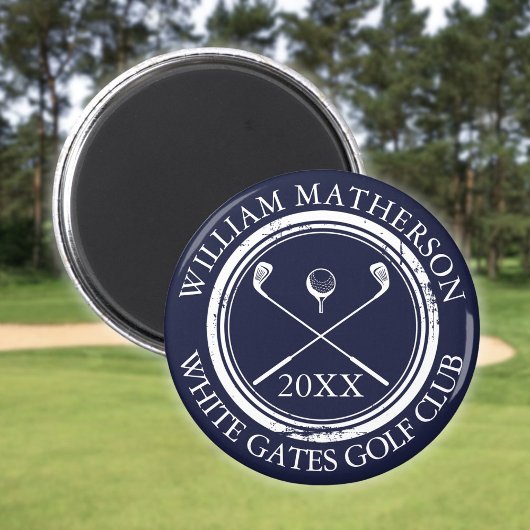 Aimant Nom Bleu Marine Et Nom Du Club Date