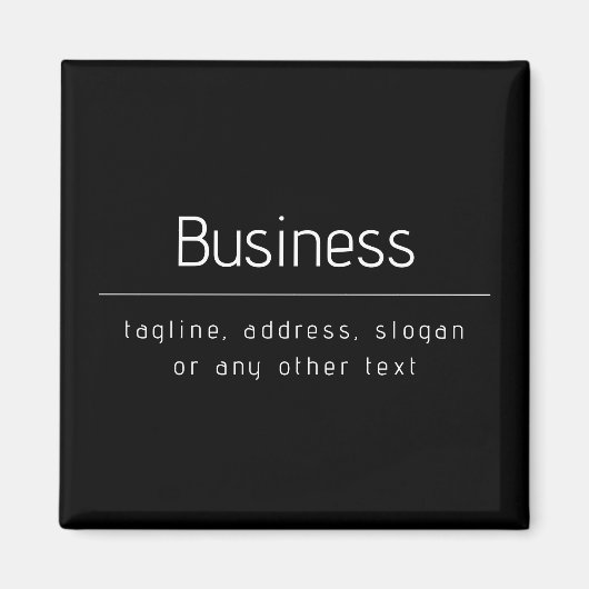 Aimant Nom commercial minimal moderne et autres informati (Devant)