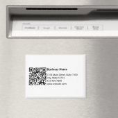 Aimant Nom commercial Noir Blanc QR Code Adresse Téléphon (In Situ (Lave-vaisselle))