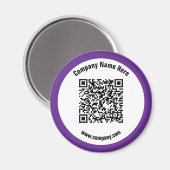 Aimant Nom commercial promotionnel pourpre Code QR (Recto/Verso)