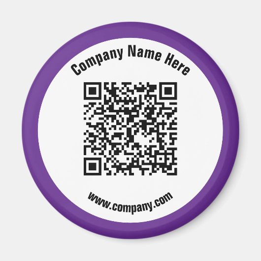 Aimant Nom commercial promotionnel pourpre Code QR (Devant)
