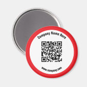 Aimant Nom commercial promotionnel rouge QR Code (Recto/Verso)