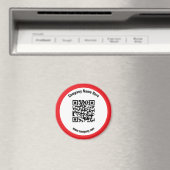 Aimant Nom commercial promotionnel rouge QR Code (In Situ (Lave-vaisselle))