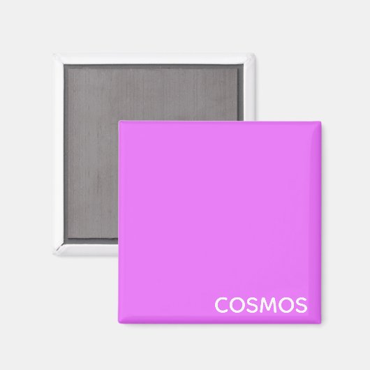 Aimant Nom de couleur pourpre cosmos (Recto/Verso)