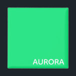 Aimant Nom de couleur verte Aurora<br><div class="desc">Nom de couleur verte Aurora</div>