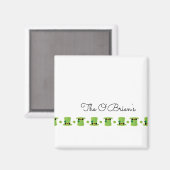 Aimant Nom de famille irlandais Shamrock Casquettes verts (Recto/Verso)