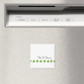 Aimant Nom de famille irlandais Shamrock Casquettes verts (In Situ (Lave-vaisselle))