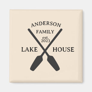 Aimant Nom de famille personnalisé Lake House