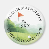 Aimant Nom de golf personnalisé classique (Devant)