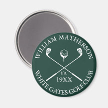 Nom de golf personnalisé classique Émeraude Vert