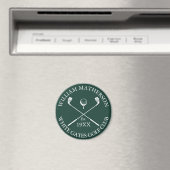 Aimant Nom de golf personnalisé classique Émeraude Vert (In Situ (Lave-vaisselle))