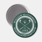 Aimant Nom de golf personnalisé Vert (Recto/Verso)