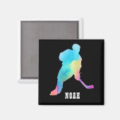 Aimant Nom de la Personnaliser Joueur de hockey (Recto/Verso)