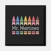 Aimant Nom de l'enseignant Crayon personnalisé Cute Back  (Devant)