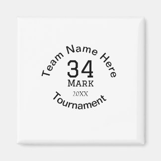 Aimant nom de l'équipe ici ajouter le nom texte année du
