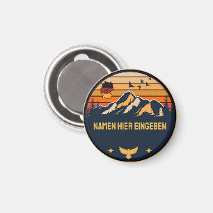 Aimant Nom de lieu personnalisé Allemagne design rond