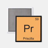 Aimant Nom de prison Chimie Élément Tableau périodique (Recto/Verso)