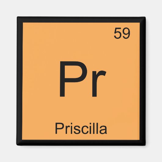 Aimant Nom de prison Chimie Élément Tableau périodique (Devant)