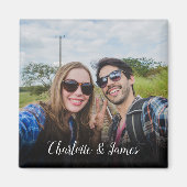 Aimant Nom de script photo moderne simple (Devant)