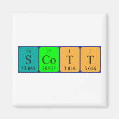 aimant nom de table périodique Scott (Devant)