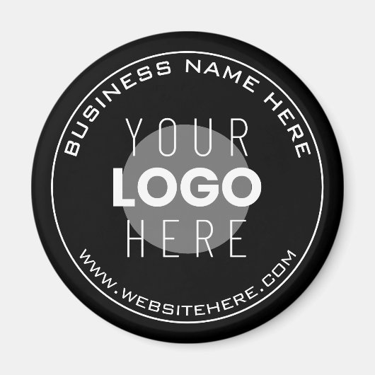 Aimant Nom de votre entreprise, site Web + image téléchar (Devant)