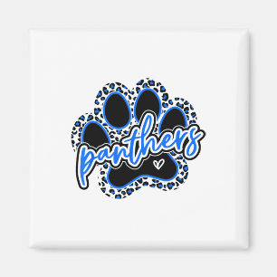 Aimant Nom d'esprit de l'école de sport Panthers vintage