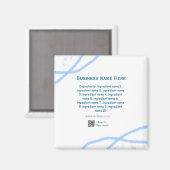 Aimant Nom d'ingrédient ajouter nom d'entreprise site Web (Recto/Verso)