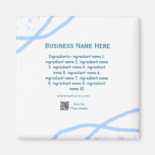 Aimant Nom d'ingrédient ajouter nom d'entreprise site Web