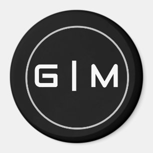 Aimant Nom d'initiales personnalisables