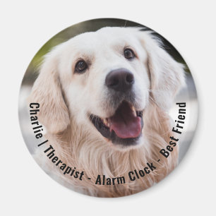 Aimant Nom du chien sentimental mignon Cheeky Photo Citat