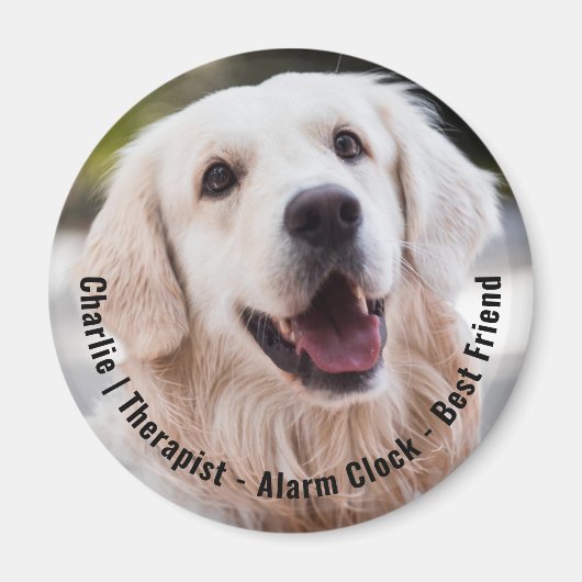 Aimant Nom du chien sentimental mignon Cheeky Photo Citat (Devant)