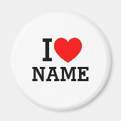 Aimant Nom du coeur (Devant)