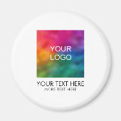 Aimant Nom du membre de l'équipe de l'employé Votre logo (Devant)