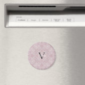 Aimant Nom du monogramme rose (In Situ (Lave-vaisselle))