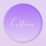 Aimant Nom du script curatif et Ombre violet clair modifi<br><div class="desc">Design minimaliste moderne avec texte modifiable et couleur arrière - plan.</div>