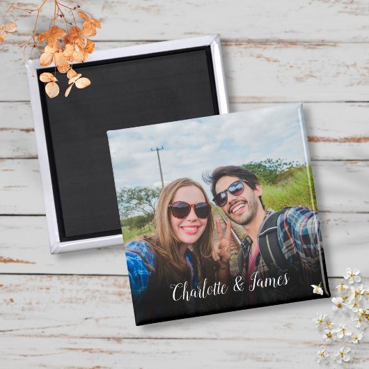 Aimant Nom du script photo moderne simple