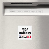 Aimant Nom du texte personnalisé pour Harris Walz 2024 El (In Situ (Lave-vaisselle))