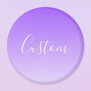 Aimant Nom en écriture cursive & ombre légère violette mo