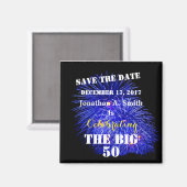 Aimant Nom et date personnalisés - (Recto/Verso)