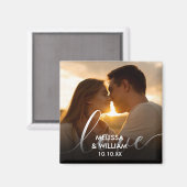 Aimant Nom Et Date Personnalisés Photo (Recto/Verso)